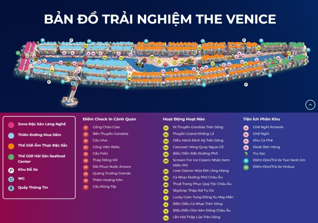 Bản đồ tiện ích The Venice