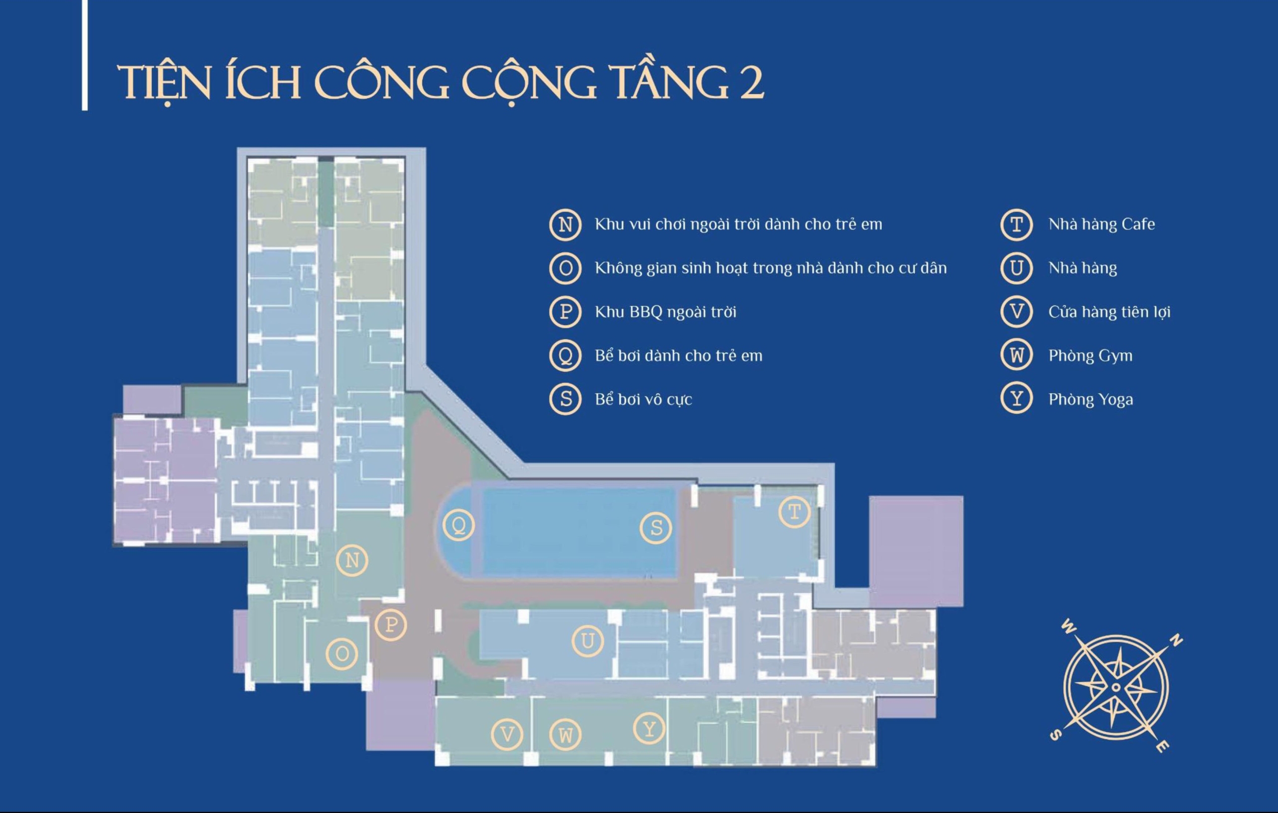 Tiện ích công cộng tầng 2 Lakeside Garden Hải Phòng