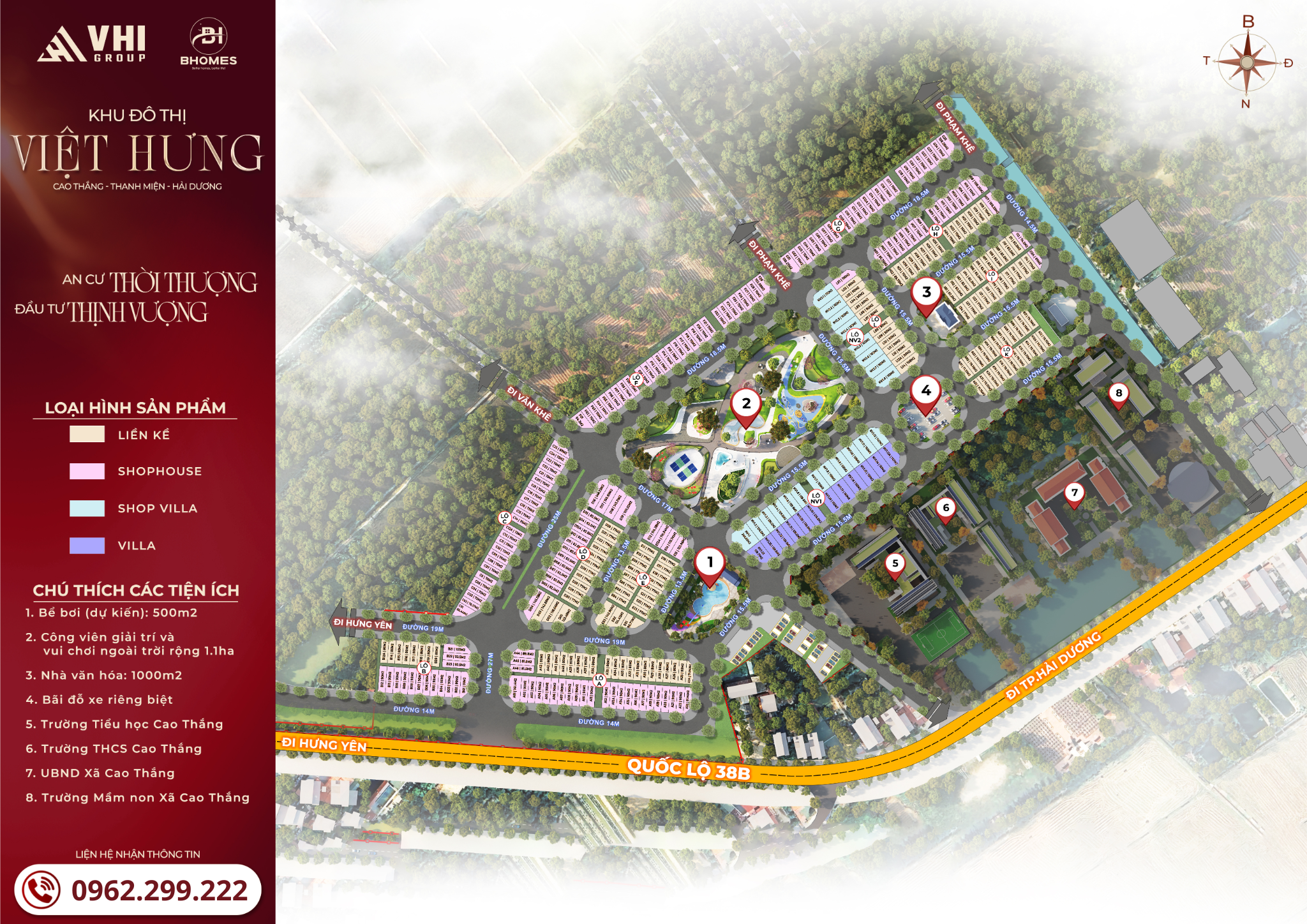 Mặt bằng. KĐT Việt Hưng